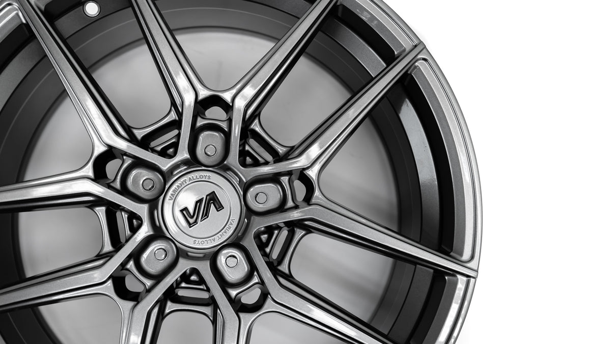 19x8.5 Gloss Gunmetal Cold Forged Collection HELIUM Variant Forged Alloy Wheels