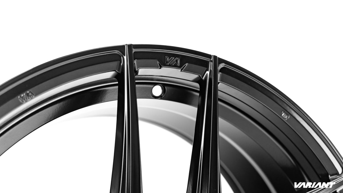 19x8.5 Semi-Gloss Black Cold Forged Collection HELIUM Variant Forged Alloy Wheels