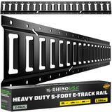 Rhino USA 5Ft E-Track Tie-Down Rails, Black (2 Pack)