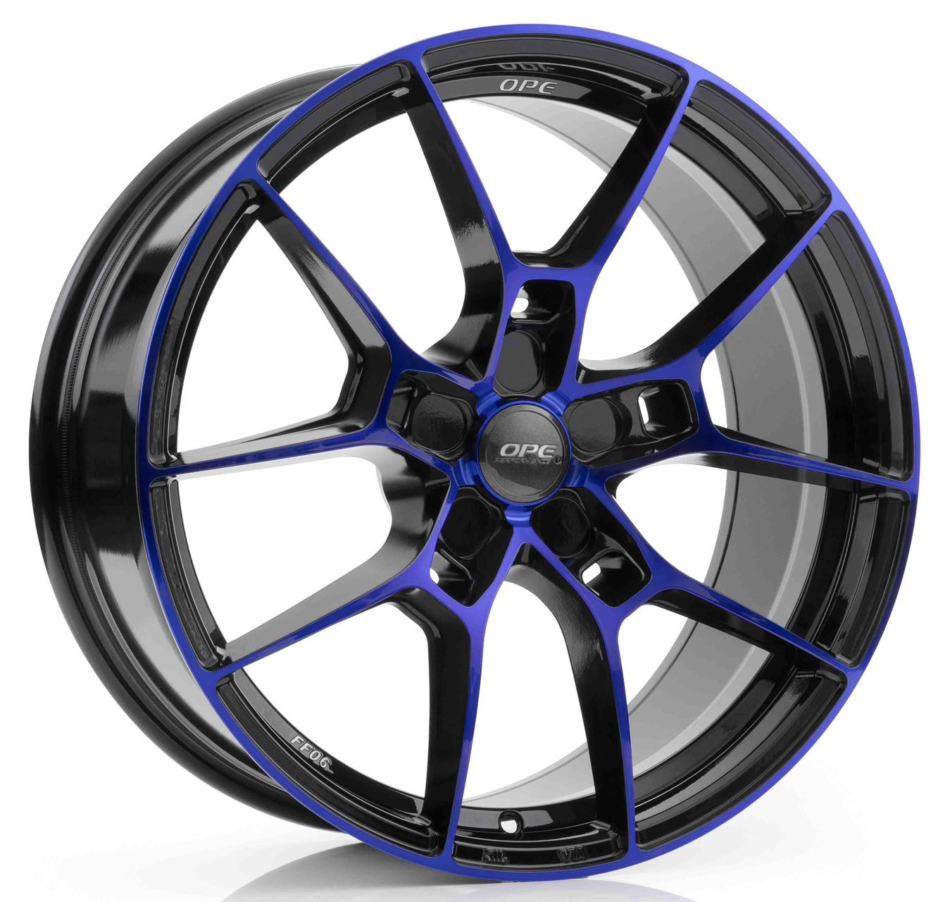 OPE FF06 Ultra Light 18x9.5 5x108 Hyper Tint Blue  | ET  40  | CB  63.4