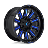 Fuel GLOSS BLACK BLUE TINTED CLEAR D646 20x10 8x165.1 Wheels