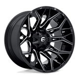 Fuel GLOSSY BLACK MILLED D769 22x12 8x180 Wheels