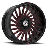 XF OFFROAD Gloss Black Milled Red XF-239GBMRED 20x9 6x135/6x139.7 Wheels