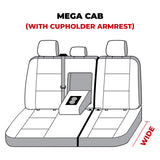 Covercraft 10-21 Dodge Ram Polycotton SeatSaver Custom Second Row Seat Covers - Charcoal