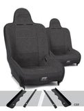 PRP Premier High Back Suspension Seats Kit for 95-01 Jeep Cherokee XJ (Pair) - Gray