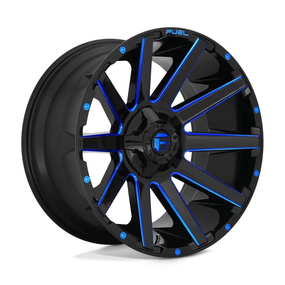 FUEL D644 CONTRA 20x9 8x180 1 GLOSS BLACK BLUE TINTED CLEAR