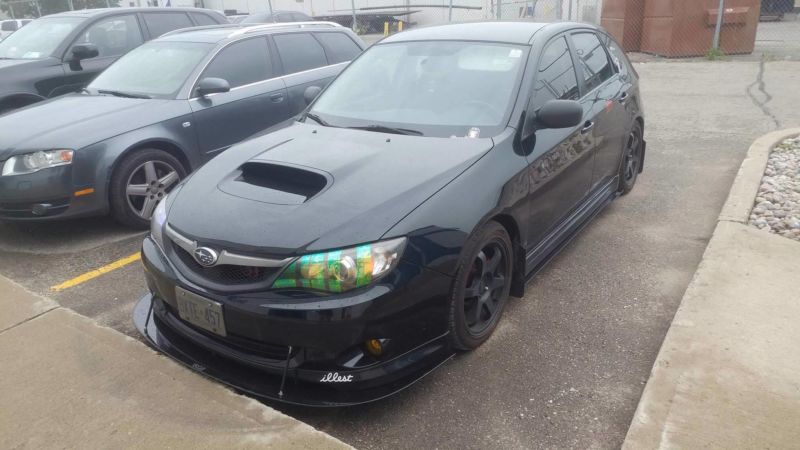 2008-2010 Subaru WRX Hatchback/Sedan 2PC Side Splitters