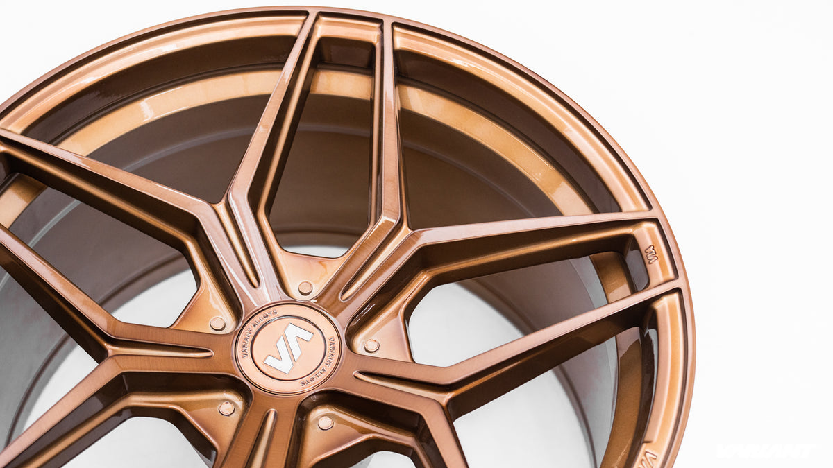 20x10 Brushed Bronze Cold Forged Collection XENON Variant Forged Alloy Wheels