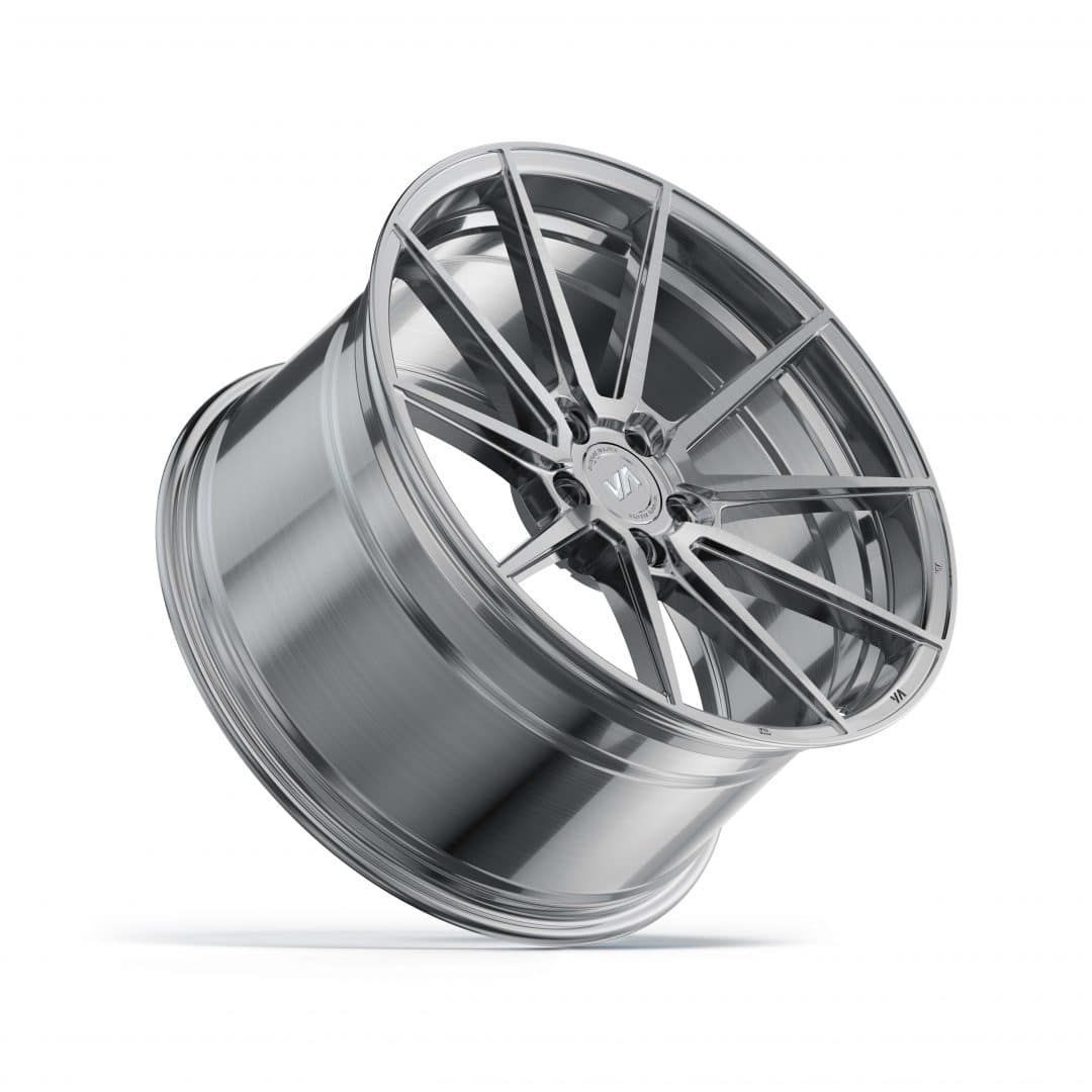 20x10 Brushed Titanium Cold Forged Collection ARGON Variant Forged Alloy Wheels