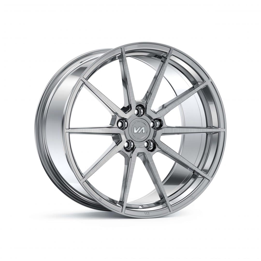20x10 Brushed Titanium Cold Forged Collection ARGON Variant Forged Alloy Wheels