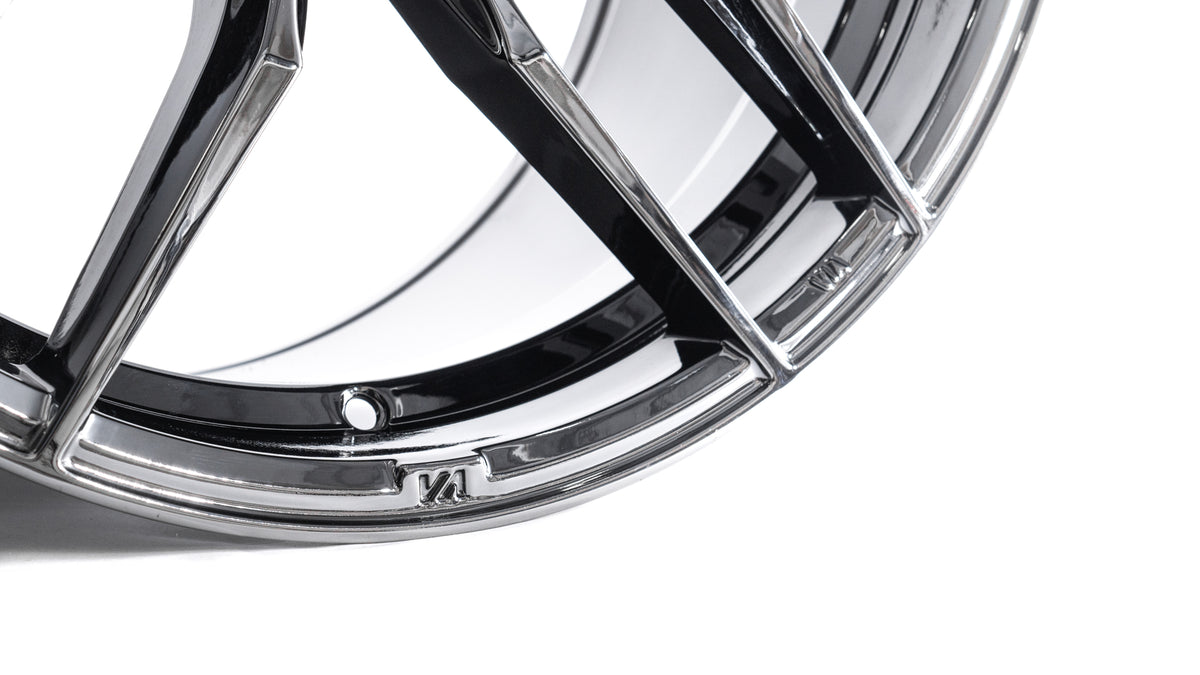 20x10.5 Super Black Chrome Cold Forged Collection KRYPTON Variant Forged Alloy Wheels
