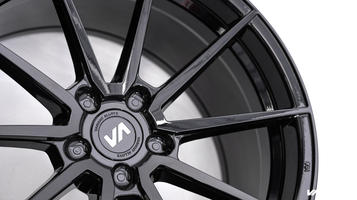 20x9 Gloss Piano Black Cold Forged Collection ARGON Variant Forged Alloy Wheels