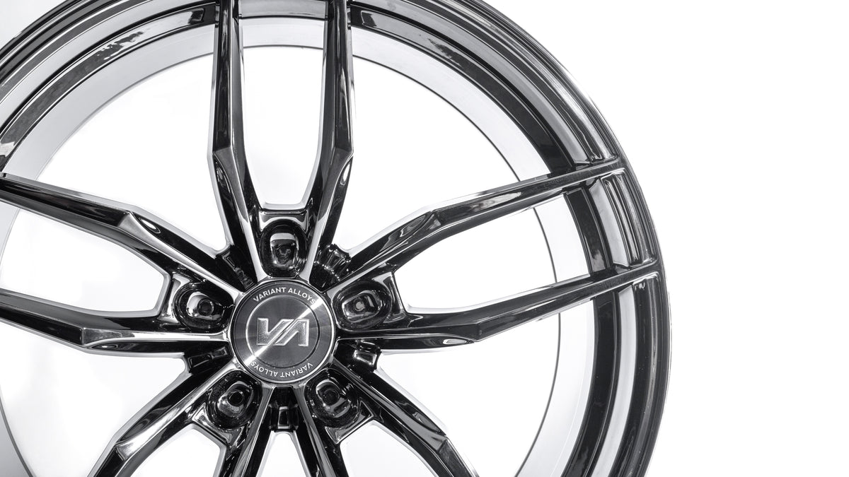 20x9 Super Black Chrome Cold Forged Collection KRYPTON Variant Forged Alloy Wheels