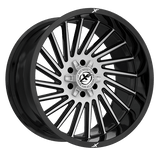 XF OFFROAD Black Brushed Dark Tint XF-239 22x12 8x165.1/8x170 Wheels