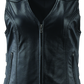 River Road Plains Leather Vest Black Womens - Small