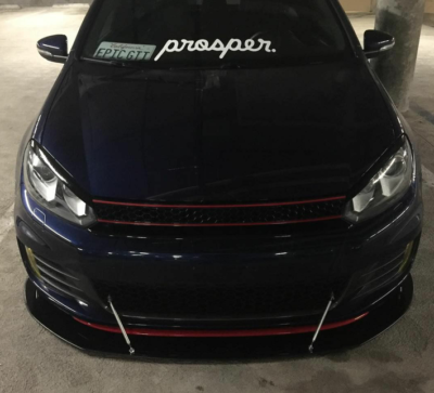 2010-2014 Volkswagen GTI MK6 2PC Front Splitter