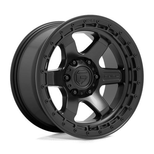 Fuel MATTE BLACK WITH BLACK RING D750 18x9 6x120 Wheels