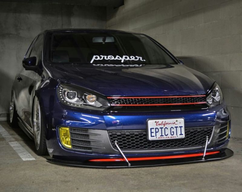 2010-2014 Volkswagen GTI MK6 2PC Front Splitter
