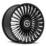 Sentali Luxx  Gloss Black Milled Tips Turbine   22x10.5 5x112/5x114.3 Wheels