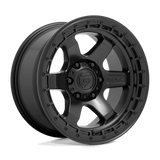 FUEL D750 BLOCK 17x9 6x139.7 -12 MATTE BLACK WITH BLACK RING