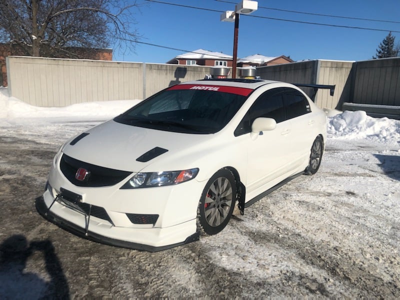 2009-2010 Honda Civic Sedan Type R Lip 2PC Front Splitter