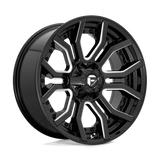 Fuel GLOSS BLACK MILLED D711 24x12 8x180 Wheels