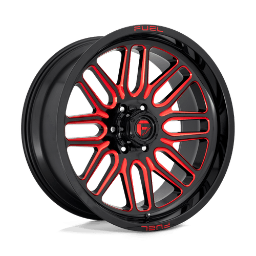 Fuel GLOSS BLACK RED TINTED CLEAR D663 20x10 8x165.1 Wheels