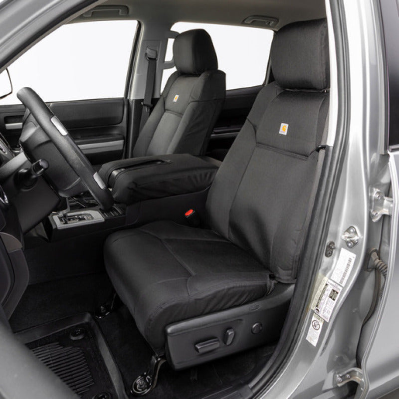 Covercraft 21-24 Ford F150 Carhartt Super Dux PrecisionFit Custom Front Row Seat Covers - Black