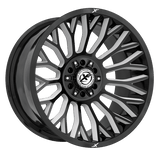 XF OFFROAD Gloss Black Milled XF-237 22x12 8x170/8x180 Wheels