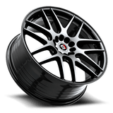 SPEC-1 RACING SP-65 17x8 5x114.3/5x120 42 Gloss Black & Machined