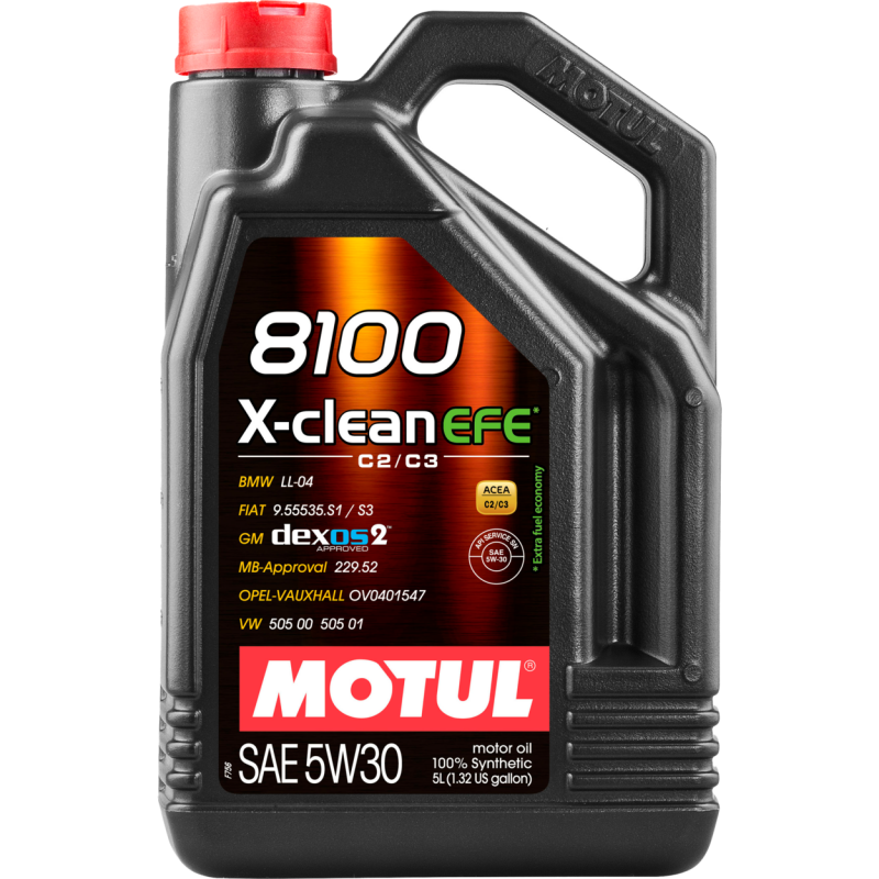 Motul 5L Synthetic Engine Oil 8100 X-Clean 5W30
