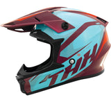 THH Helmets T710XR Airtech Burgundy/Blue Youth - Large