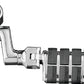 Kuryakyn Dually ISO Offset Highway Pegs With 1-1/4inch Clamp Chrome (Pair)