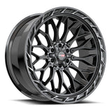 VORTEK Black Diamond Cut Ring W/ Dark Tint VRP-503BDCTR 24x11 5x127/5x139.7 Wheels