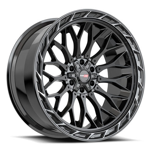 VORTEK Black Diamond Cut Ring W/ Dark Tint VRP-503BDCTR 22x10 6x135/6x139.7 Wheels