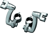 Kuryakyn Longhorn Offset Peg Mounts With 1-1/4inch Clamp Chrome