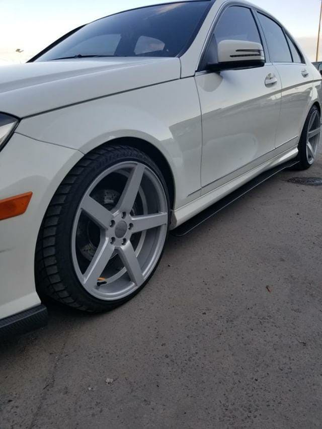 2012-2015 Mercedes Benz C63 2PC Side Splitters