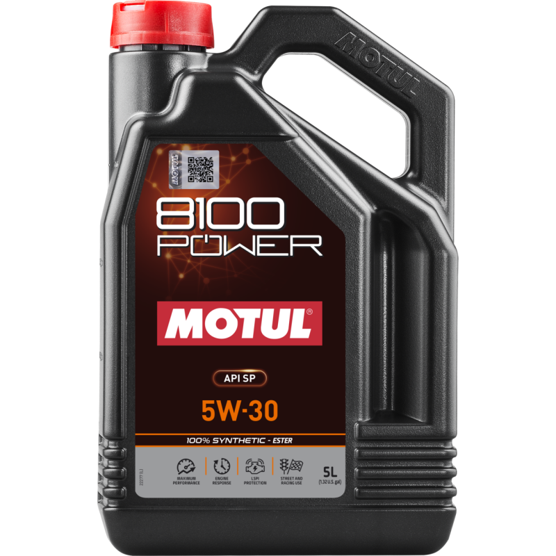 Motul 5L 8100 Power 5W30 Full Synthetic Engine Oil