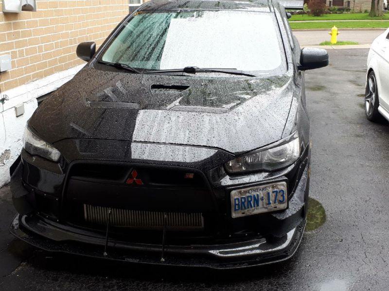 2008-2015 Mitsubishi Lancer/Ralliart Carbon Lip 2PC Front Splitter
