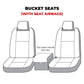 Covercraft 22-24 Dodge Ram 2500 Polycotton SeatSaver Custom Front Row Seat Covers - Taupe