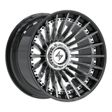 SENTALI BFX Gloss Black Lip / Chrome Centre BFX1 22x10 6x135/6x139.7 Wheels