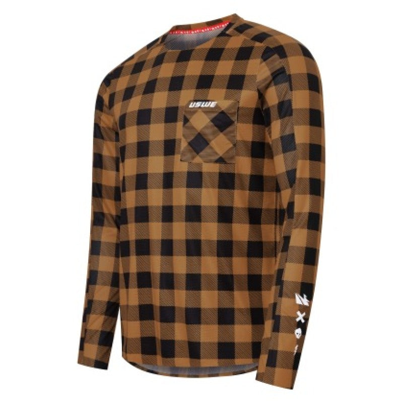 USWE Flannel Long Sleeve Lightweight Off-Road Jersey Bronze - Large