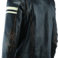 River Road Hoodlum Vintage Leather Jacket Black - Small