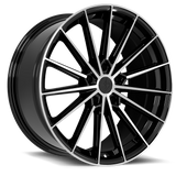 SS7 Recoil 20x9 5x115 +15 Gloss Black Machined Face