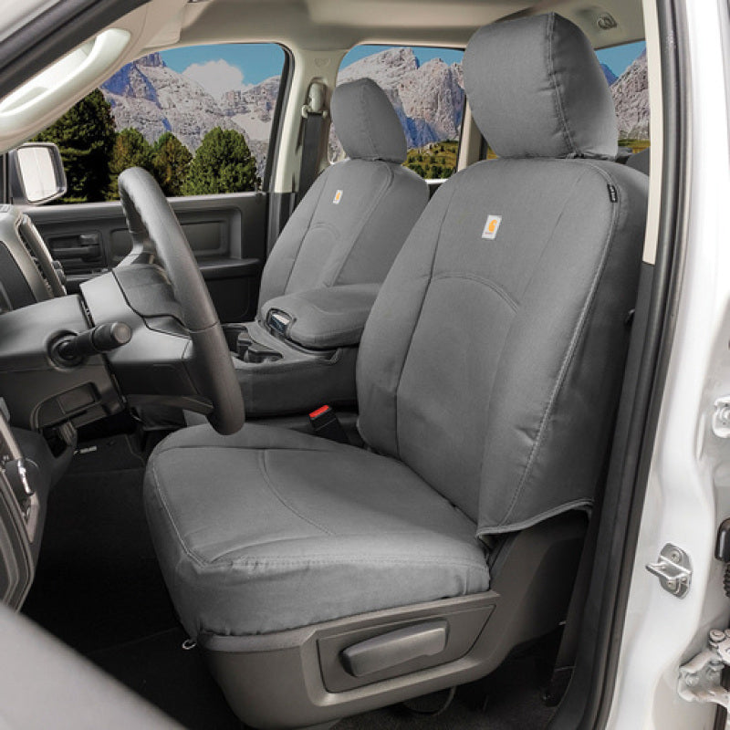 Covercraft 19-24 Chevrolet Silverado Carhartt PrecisionFit Custom Second Row Seat Covers - Gravel