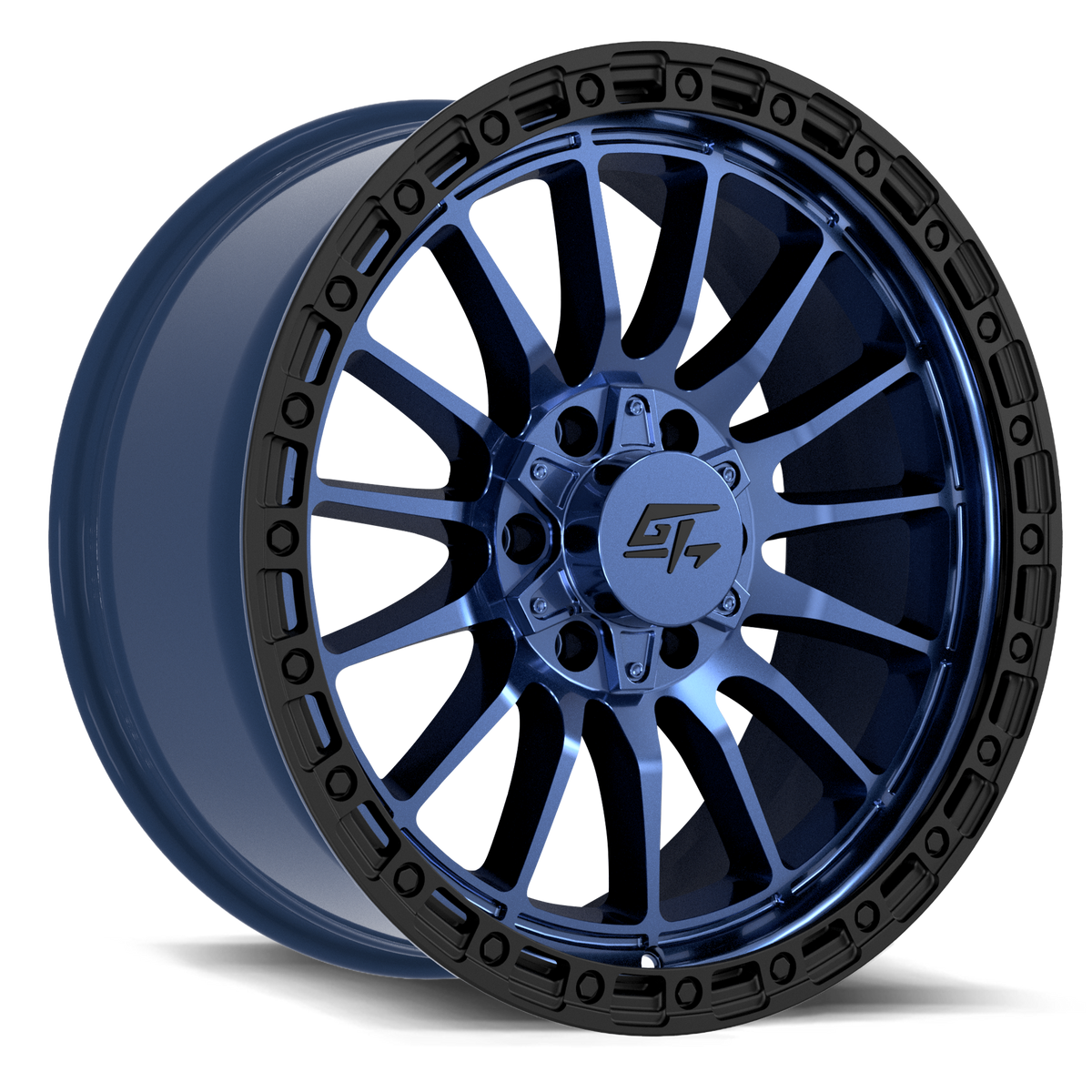 Renegade 17x9 5x127 / 5x139.7 +12 Midnight Blue with Black Ring