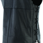 River Road Old Skool Leather Vest Black - Large