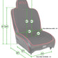 PRP Premier High Back Suspension Seats Kit for Jeep Wrangler JK/JKU (Pair) - Black