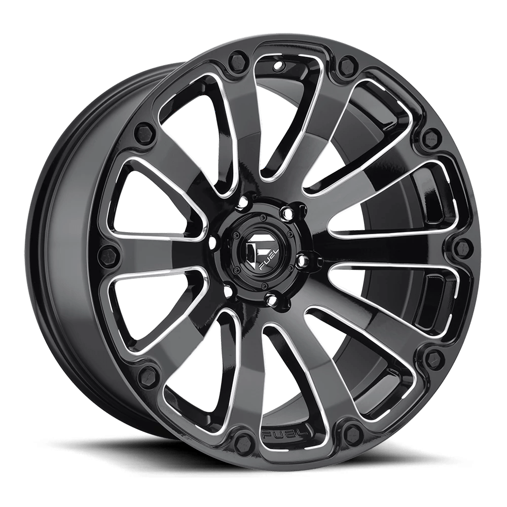 FUEL D598 DIESEL 20x10 5x127 -18 GLOSS BLACK MILLED