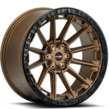 VORTEK Matte Bronze Black Bead Ring VRT-601MBR 20x9 6x135/6x139.7 Wheels